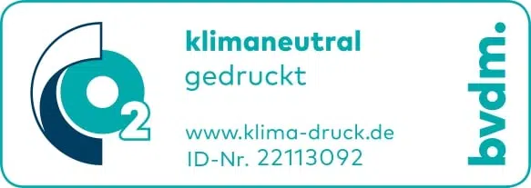 Logo: klimaneutral gedruckt