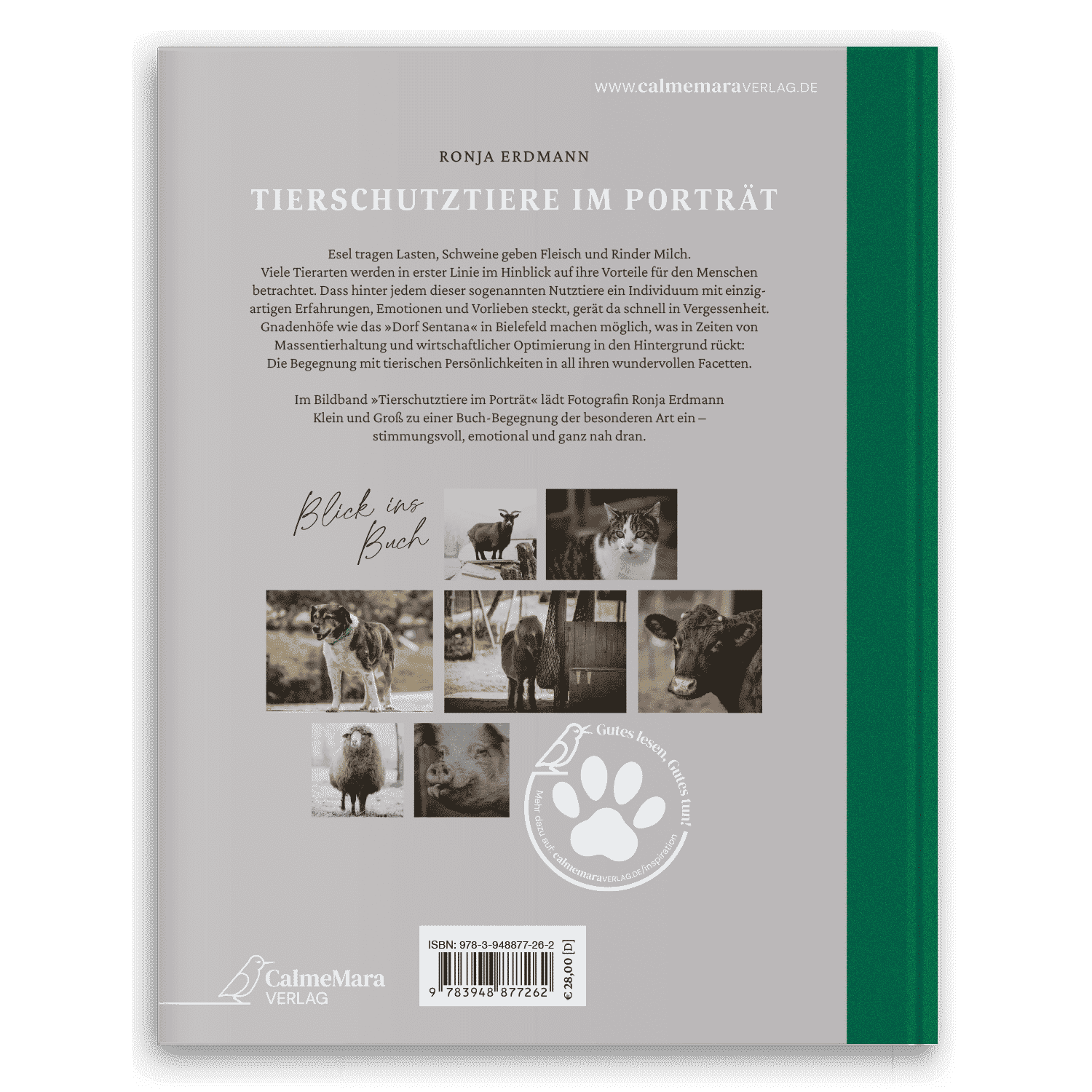 Rückseite " Tierschutztiere im Portrait "