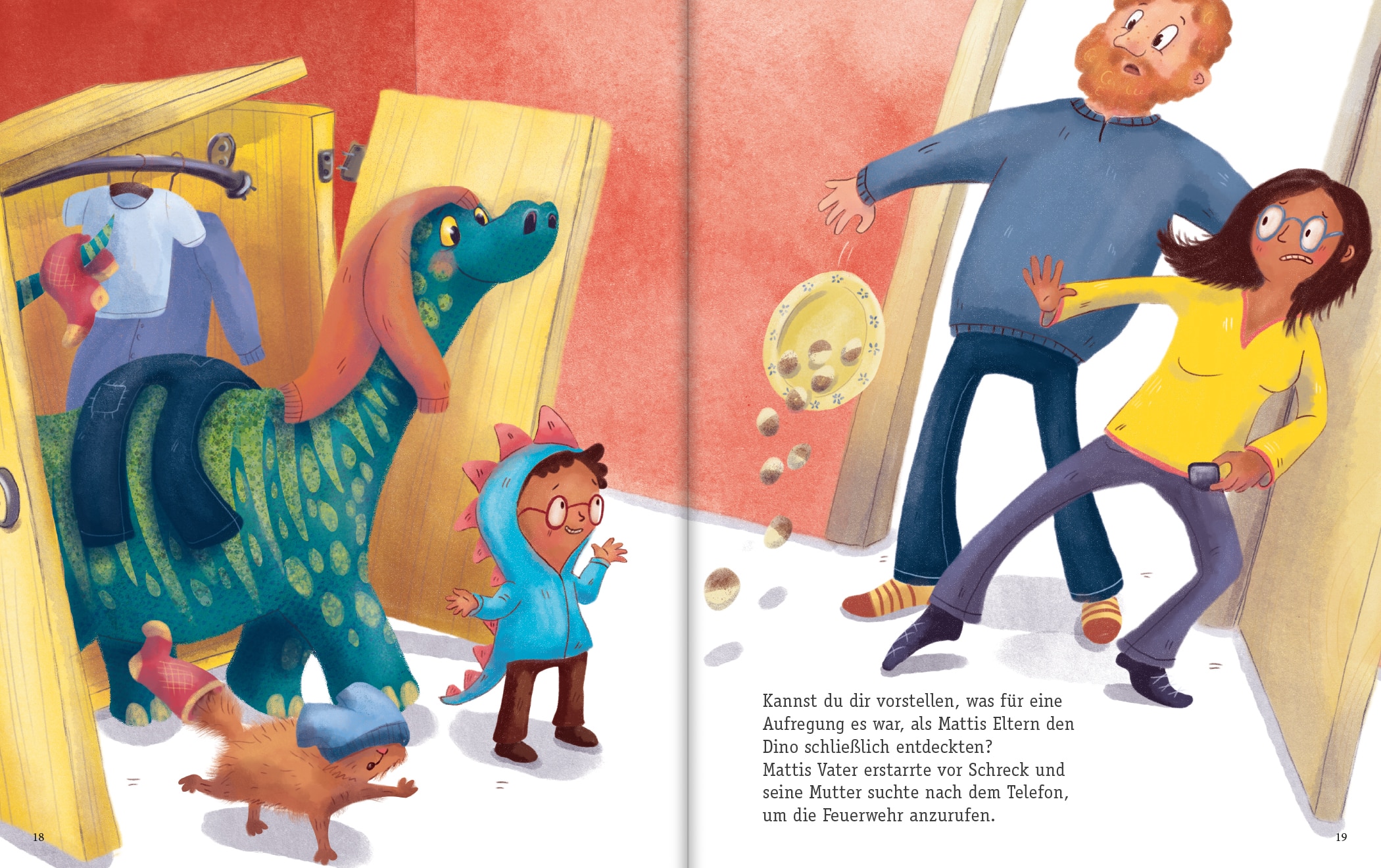 Innenseite aus dem Bilderbuch Der Recyclosaurus