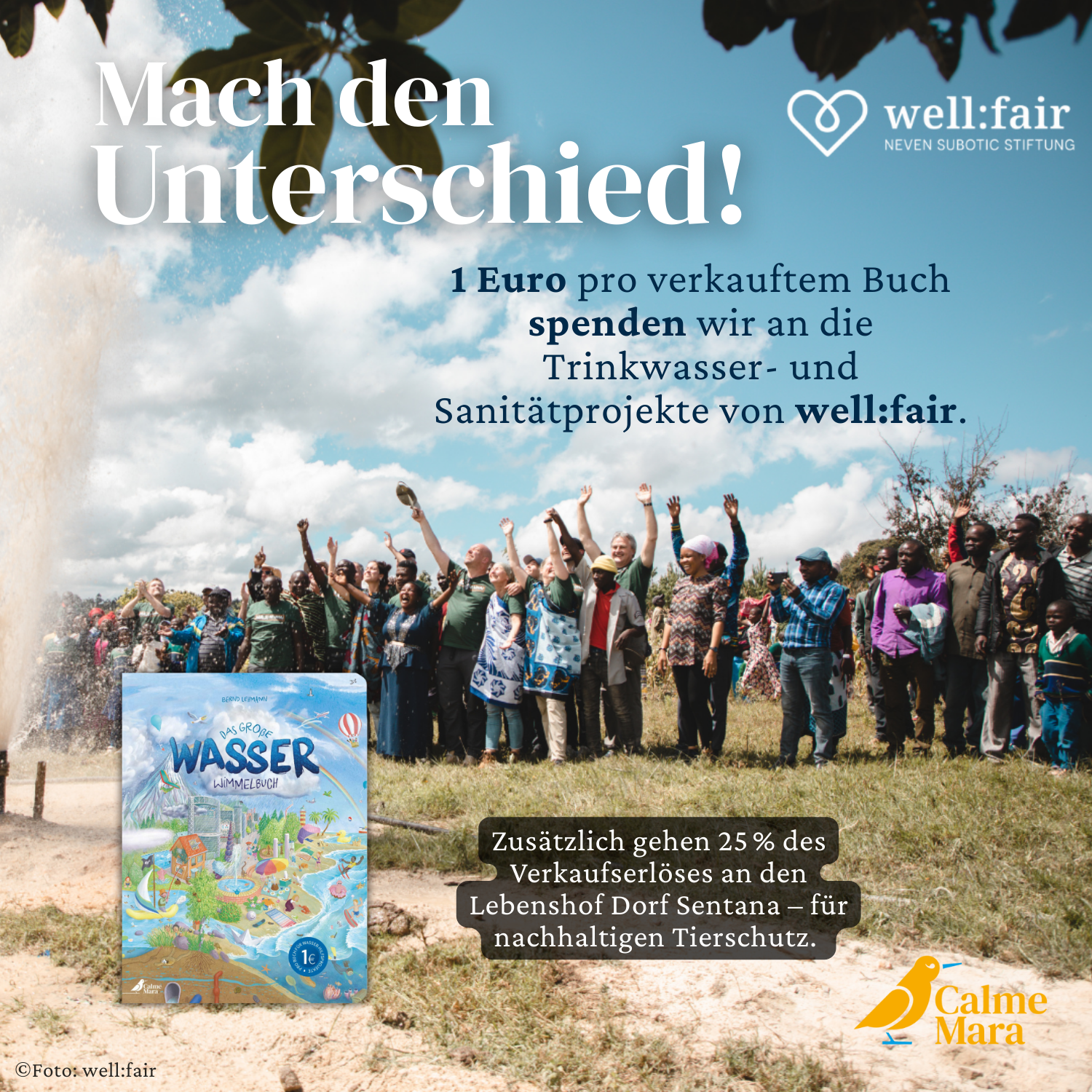 Hinweis auf Spendenaktion vom Buch