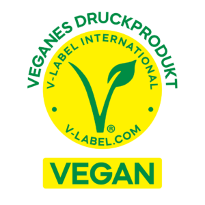 Abbildung des internationalen V-Labels.