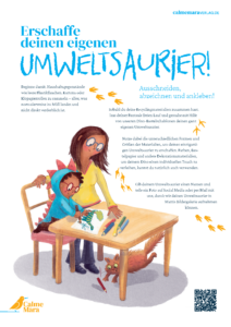 Vorlage zum Basteln eines Umwelt-Sauriers, Bastelvorlage zum Ausschneiden