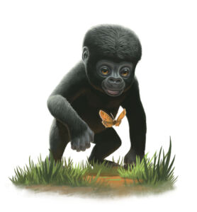 Illustration von Mukiza als Baby
