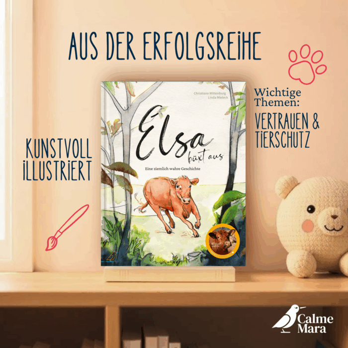 Buch "Elsa büxt aus" in Kinderzimmer abgebildet