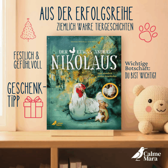 Bilderbuch "Der etwas andere Nikolaus" in Kinderzimmer abgebildet