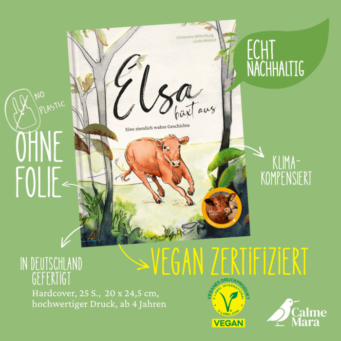 Vorteile vom Buch wie etwas Nachhaltigkeit, kein Plastik und Produktion in Deutschland herausgestellt