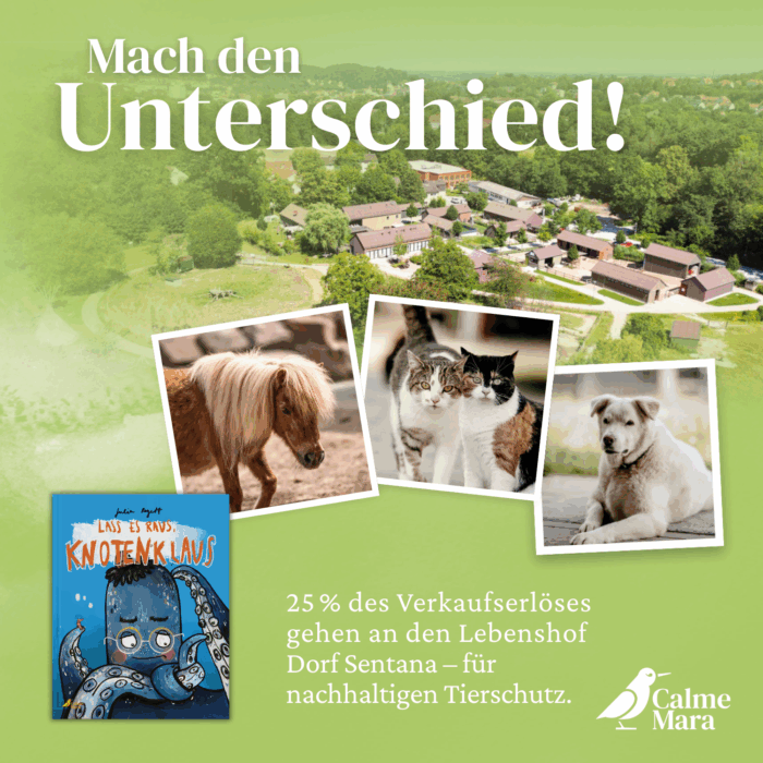 Hinweis auf Spendenaktion vom Buch