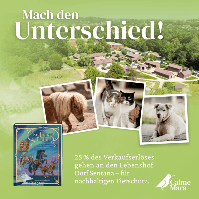 Hinweis auf Spendenaktion vom Buch