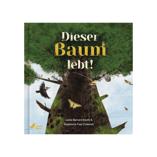 Produktcover von "Dieser Baum lebt!" auf dem ein großer Baum mit kleinen Lebewesen wie Schmetterlingen und Vögel zusehen ist.