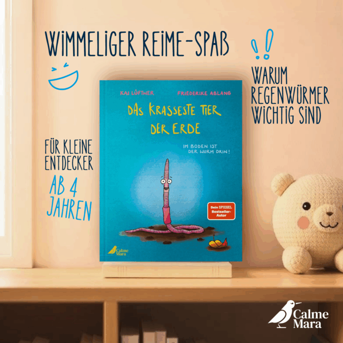 Bilderbuch "Das krasseste Tier der Erde" in Kinderzimmer abgebildet