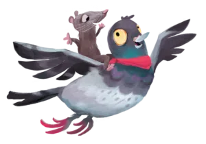 Illustration von Tom Tauber mit Ratte Charlotte